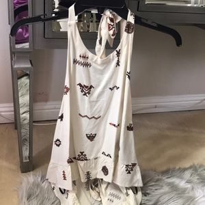 COACHELLA tribal print tie tank top! Never worn!